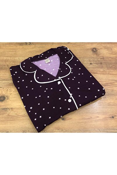 ROYAM Pijamood Women's Milan Fabric Front Buttoned Transitional Long Sleeve Pajama Set