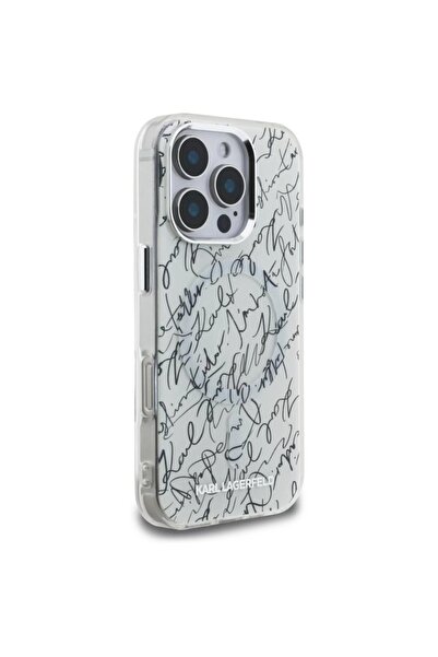 Karl Lagerfeld Case for IPhone 16 Pro, IML MagSafe, White