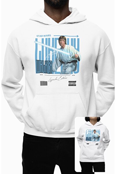 Fuddy Moda قصة فضفاضة سويت شيرت لوك سكاي ووكر مطبوع بغطاء رأس، هوديي للجنسين ...