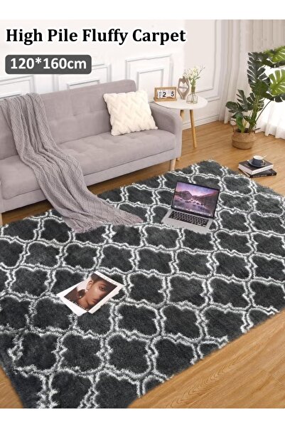 Generic High Pile Fluffy Carpet 120*160 Anti-Slip Area Rug Plush Rug Mat Shag...