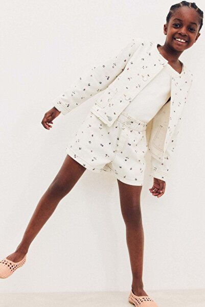 H&M Printed cotton twill shorts