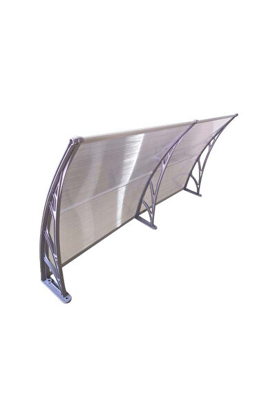 MAPROFI Door canopy 240x120cm awning shelter roof Grey-Transparent