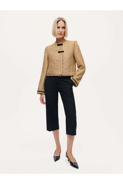 Nocturne Tweed Jacket with Bow Detail