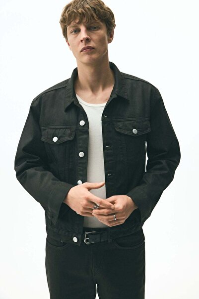 H&M Loose Fit Coated denim jacket