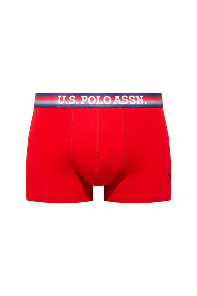 U.S. Polo Assn. 80651 201 Roșu - Bleumarin - Gri Melange 3 bucăți boxeri