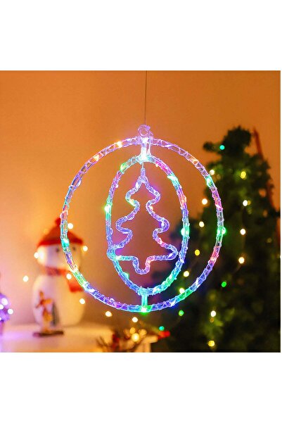 Sofia Store Decoratiune Crăciun 30cm Model Brad cu Lumină Multicoloră LED, Or...