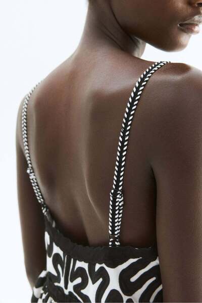 H&M Embroidered strappy dress