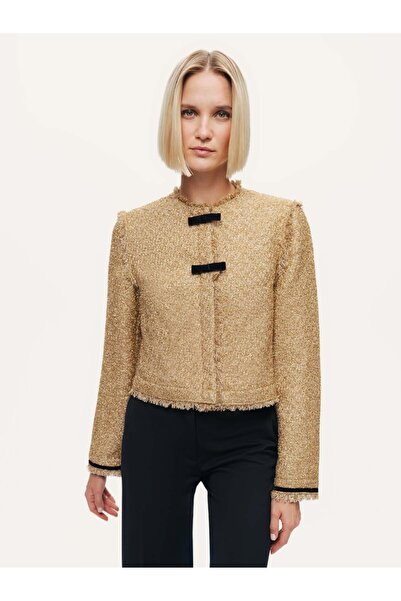 Nocturne Tweed Jacket with Bow Detail