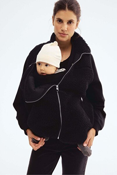 H&M ماما قبل وبعد ارتداء سترة تيدي للأطفال