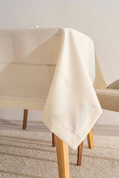 Rivaİstanbul Nora Cream Envelope Corner Tablecloth 150X220 cm