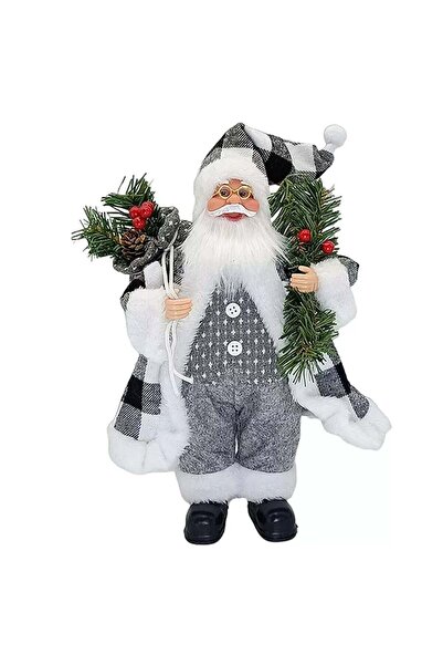 Sofia Store Mos Craciun cu Crenguta de Brad, 30 x 10 x 17 cm, Material Plasti...