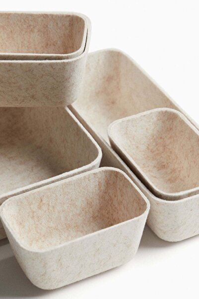 H&M 7-piece felted storage basket set