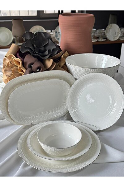 MD MİMOZA DEKOR Mikasa Moor Yemek Takımı 27 Parça 6 Kişilik Cross Gold