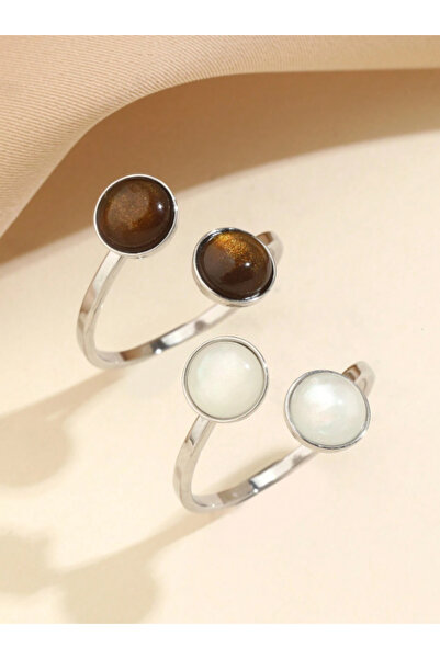 Inovius Set 2 Inele, Otel Inoxidabil, Stil Retro - 652397