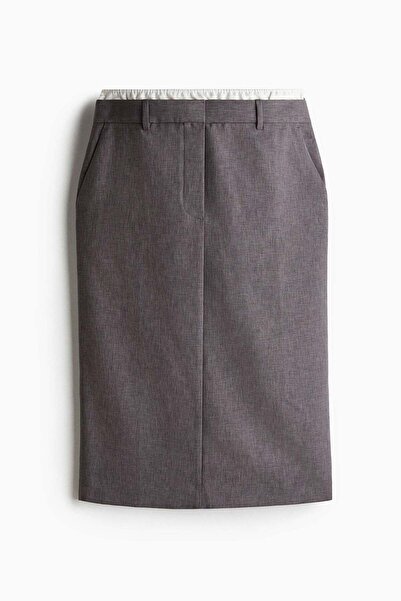 H&M Double-waistband pencil skirt