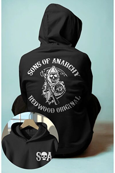 Fuddy Moda Unisex Sons of Anarchy Redwood Original Back Printed Hooded Sweatshirt