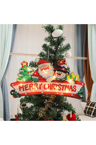 Sofia Store Decoratiune de Craciun pentru fereastra, Merry Christmas, cu LED-...