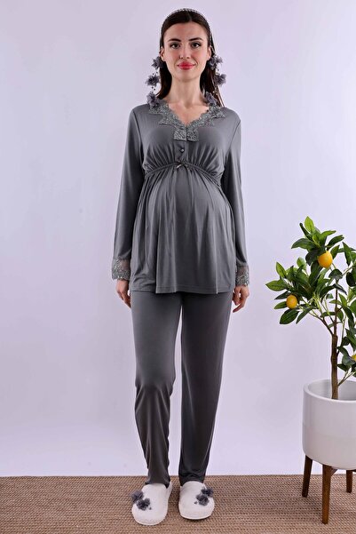 ByLohusa Smoked Maternity Pajama Set Effortt