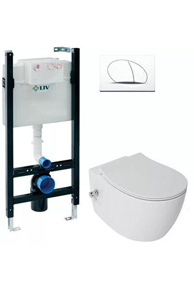 İsvea ALL IN ONE Incastrat - LIV + Sentimenti Neo CleaRim - Functie bideu si baterie actionare