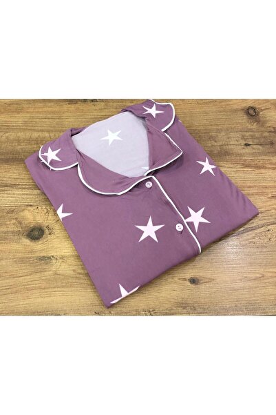 ROYAM Pijamood Women's Milan Fabric Front Buttoned Transitional Long Sleeve Pajama Set