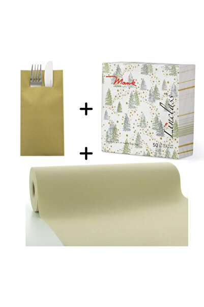 Mank Set accesorii decorative masă Crăciun/Revelion, șervețele, alergător de ...