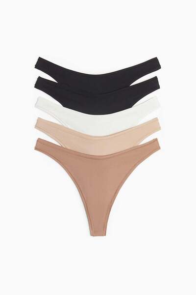 H&M 5-pack microfibre tanga thong briefs