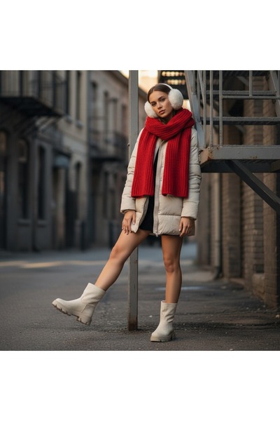 OEM Women's platform boots, fur interior, eco-leather suede, CA-83