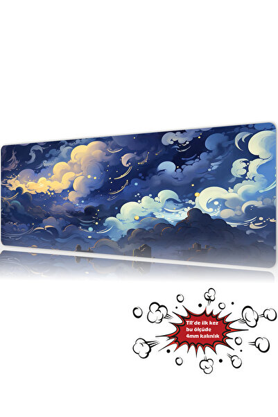 urzuva Celestial Night 90x40 4MM Kalınlık Premium Gaming oyuncu mousepad, Ant...