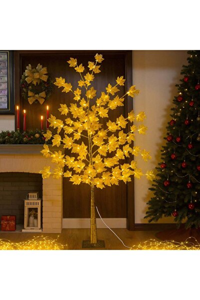 Sofia Store Copac Decorativ 175 cm,cu Frunze Luminoase LED Alb Cald,pentru In...