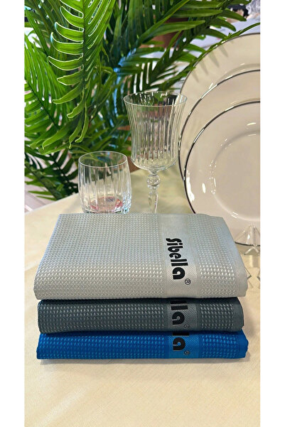 sibella 3’lü Mikrofiber Premium Cam Bezi (40x60 ) 3 Adet 3 Farklı Renk İz Bır...