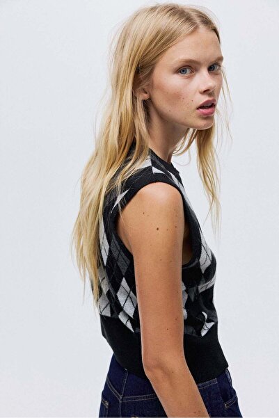 H&M Wool-blend jacquard-knit waistcoat