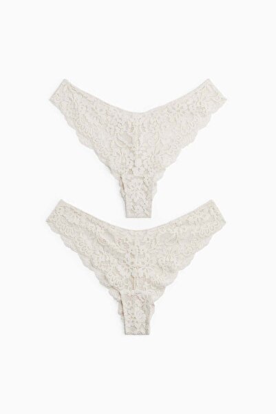 H&M 2-pack lace Brazilian briefs