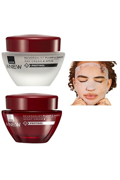 AVON Anew Reversalist Gündüz -Gece Kırışık Kremi ve Silikon Yüz Maskesi 3lü Set