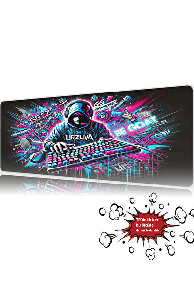 urzuva The GOAT Mode 90x40 4MM Kalınlık Premium Gaming oyuncu mousepad, Anti ...