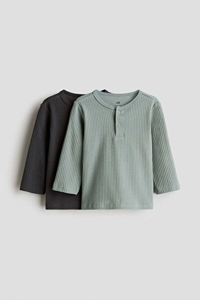 H&M 2-pack ribbed jersey tops