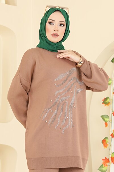 ModaMerve Stone Embroidered Knitwear Set 1106Mt581-Ms Vision