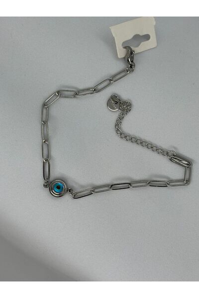 staınless steel سوار مطرز بالعين الشريرة من الفولاذ