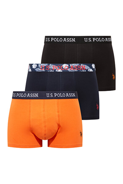 U.S. Polo Assn. 80651 Синій - Чорний - Помаранчевий 3-пари боксерів