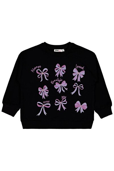 Civil Girls Bow Printed Set of 2 Sweatshirt for Ages 2-5 - Standard for Ages 2-3