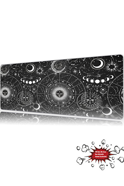 urzuva Celestial Map 90x40 4MM Kalınlık Premium Gaming oyuncu mousepad, Anti ...