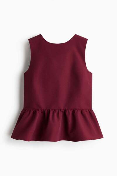 H&M Tie-detail peplum top
