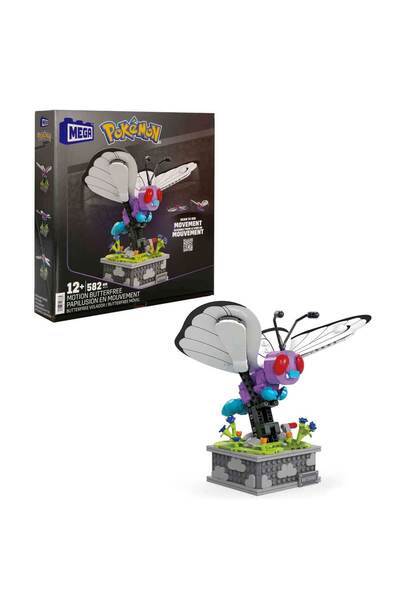Mega Bloks MEGA Pokemon Kinetik Butterfree Yapım Seti 582 Parça Hkt22