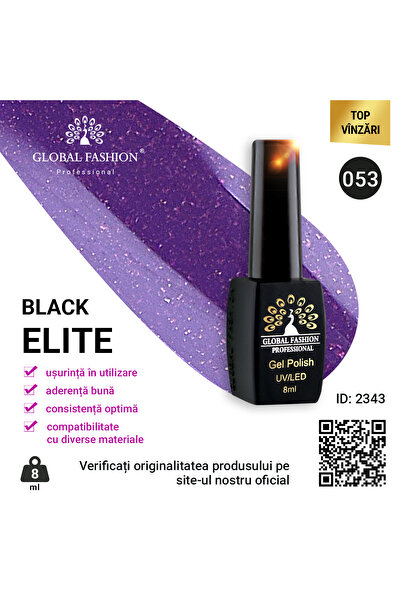 global fashion Set de 4 unități: Oja semipermanenta BLACK ELITE, 8 ml, 053
