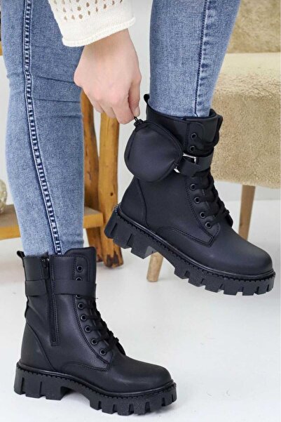 fikret bağcı Cizme de damă cu șireturi, cu fermoar, cu talpă groasă, pentru iarnă, rezistente la apă