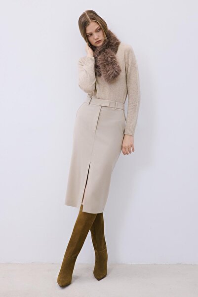 rue Feather Textured Mink Fur Neck Collar