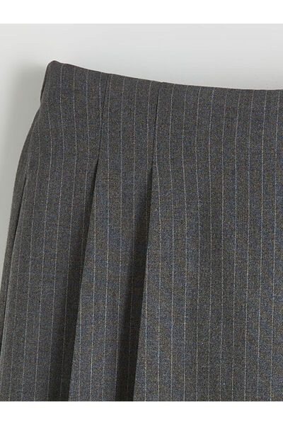 LC Waikiki Lcw Kids Gray Elastic Waist Pleated Girls' Shorts Skirt