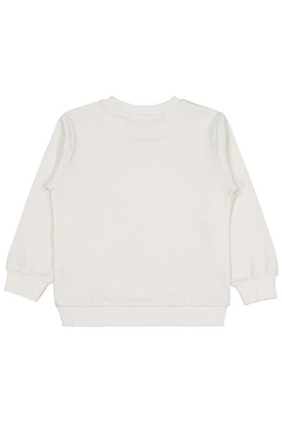 Civil Girls Kurdela Baskılı 2-5 Yaş Sweatshirt - Ekru 2-3 Yaş