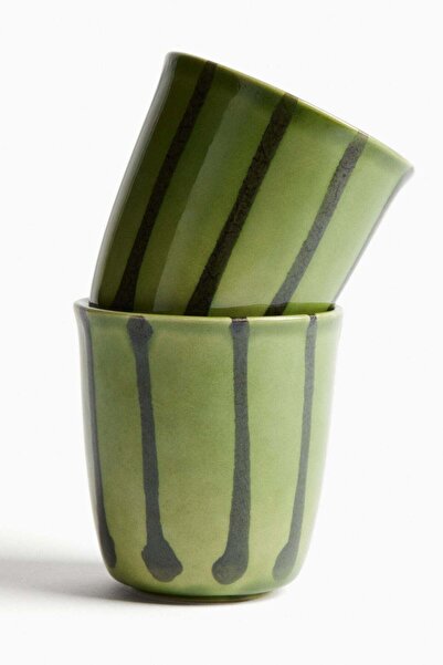 H&M 2-pack drip-glazed stoneware mugs