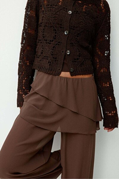 H&M Skirt-layered chiffon trousers