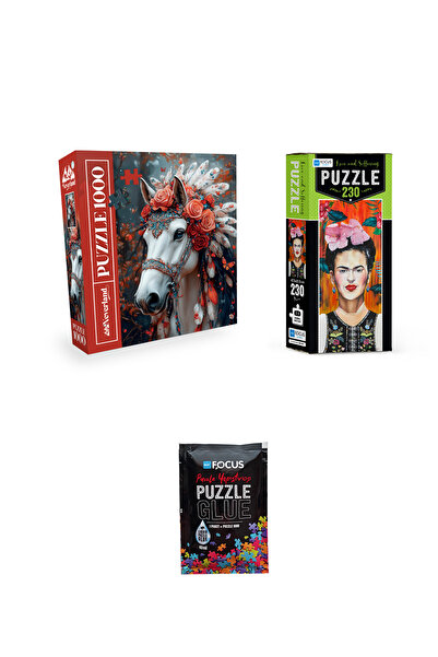 Neverland 1000 PARÇA PUZZLE ASİL AT VE 230 PARÇA LOVE AND SUFFERING VE PUZZLE...